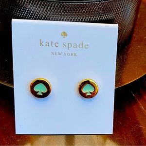 Adorable Kate Spade Mint Green Spade Earrings